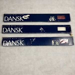 Candles DANSK Vtg MCM Red White Tiny Taper Hand Dipped